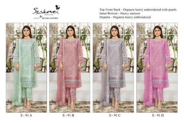 Serene S 91 Organza Pakistani Salwar Suits Collection